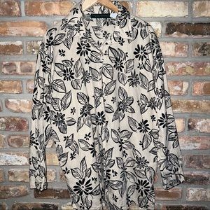 Harve Benard Men’s floral pattern button down
